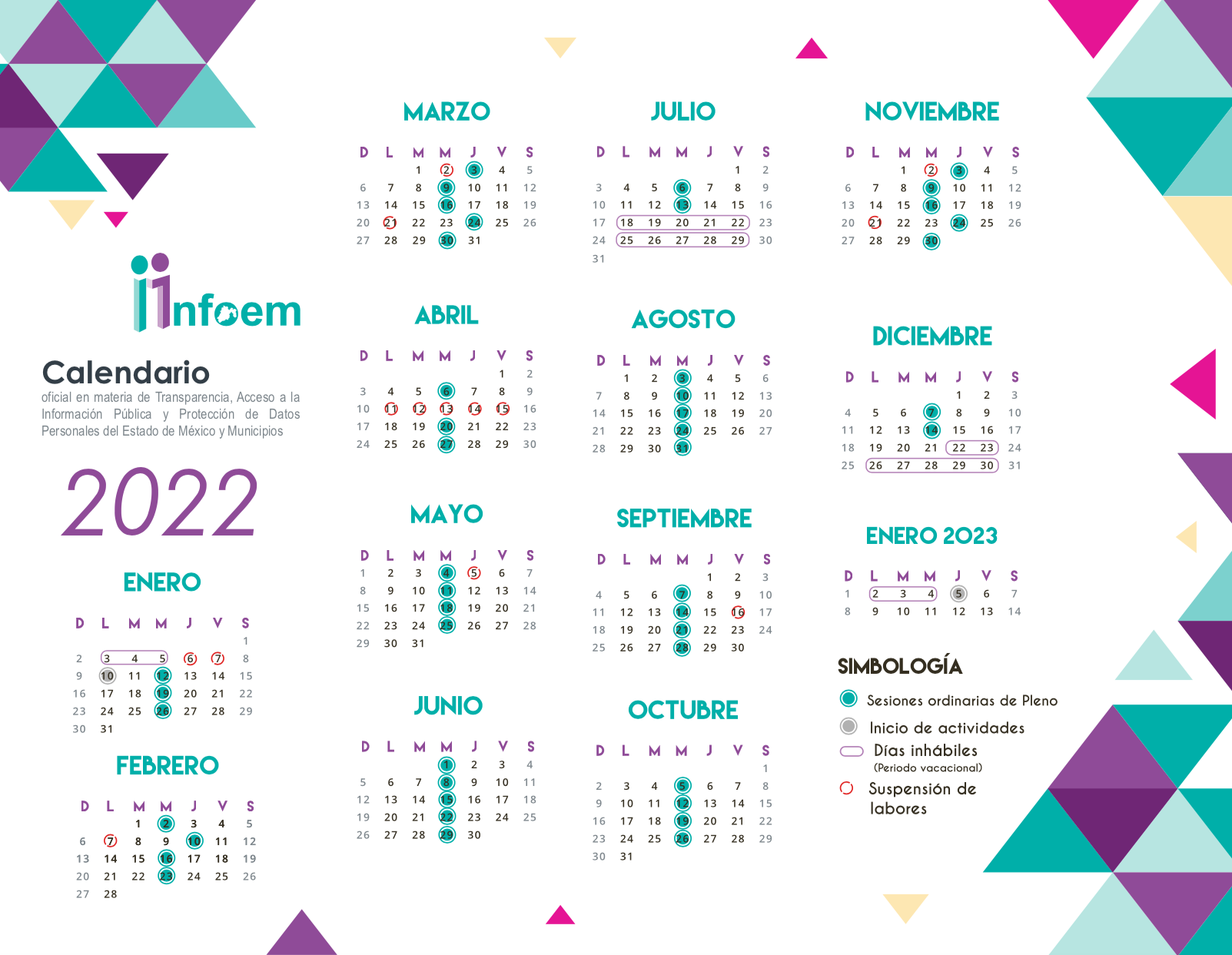 Acuerdo mediante el cual se expide el Calendario Oficial en Materia de Transparencia, Acceso a 